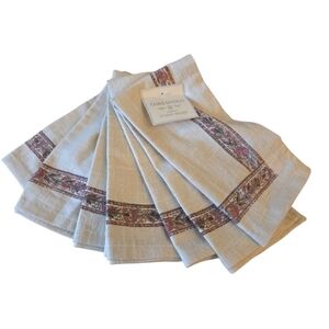 Threshold Beige Nuetral Colos 100% Cotton Napkins Set New With Tags 18 X 18